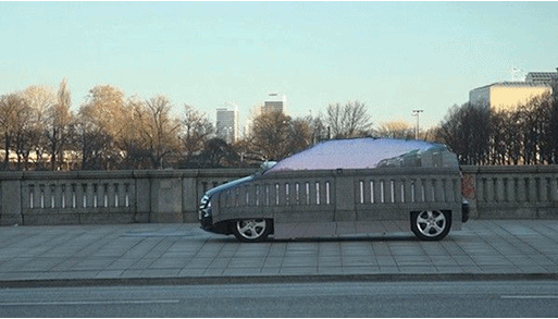 Invisible car advertises Mercedes F-Cell fuel cell technology